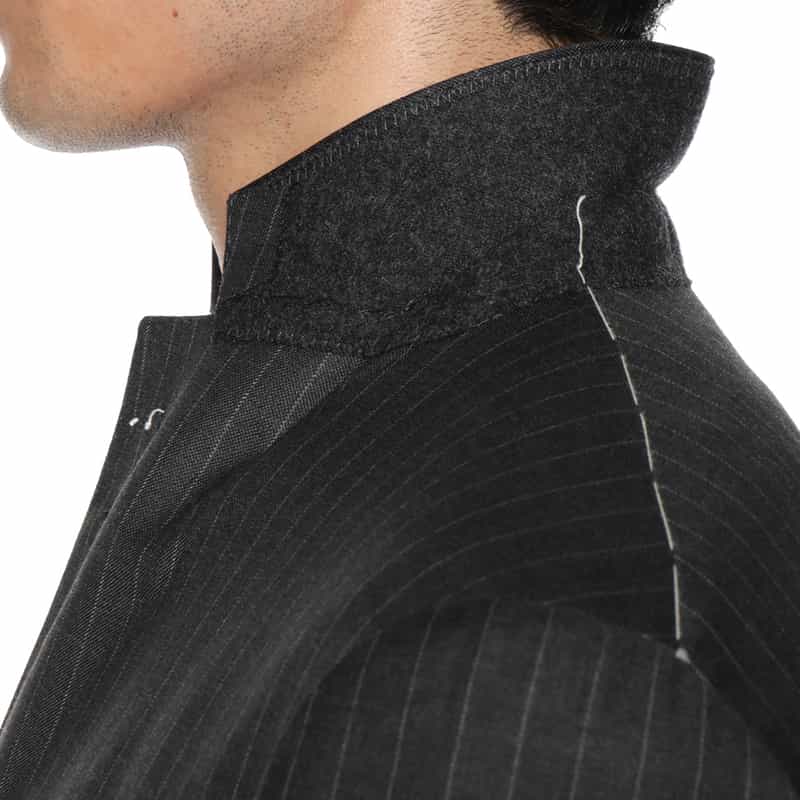 BARNEYS NEW YORK ストライプ柄スーツ"MADISON" DARK GRAY