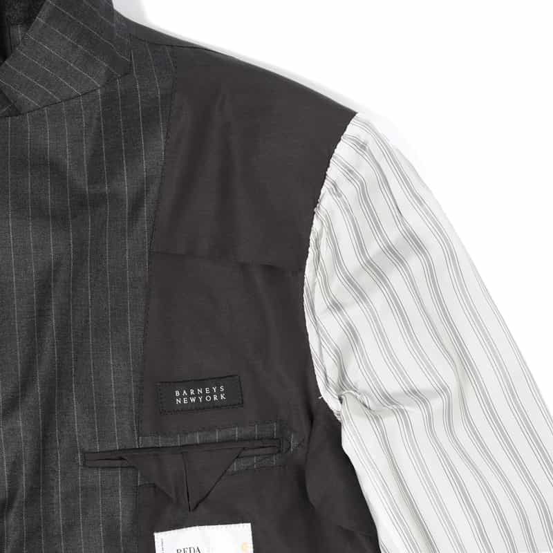 BARNEYS NEW YORK ストライプ柄スーツ"MADISON" DARK GRAY