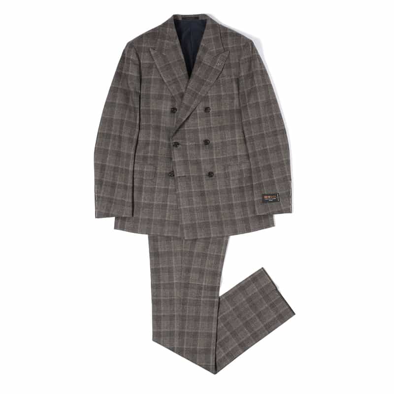BARNEYS NEW YORK グレンチェック柄スーツ"BROOKLYN" BEIGE