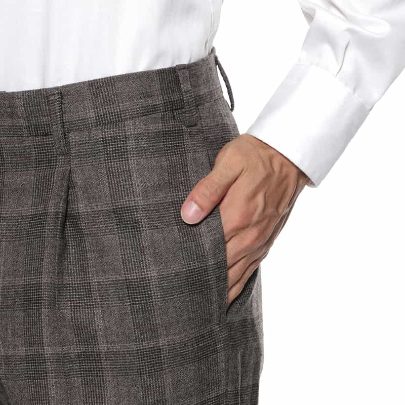 BARNEYS NEW YORK グレンチェック柄スーツ"BROOKLYN" BEIGE