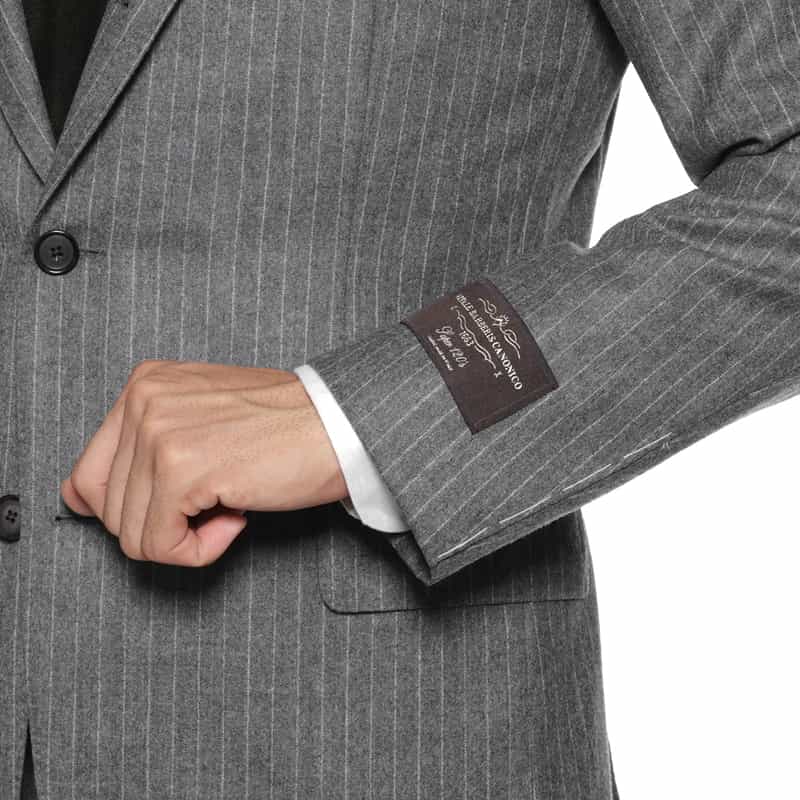 BARNEYS NEW YORK チョークストライプ柄スーツ“MADISON" GRAY