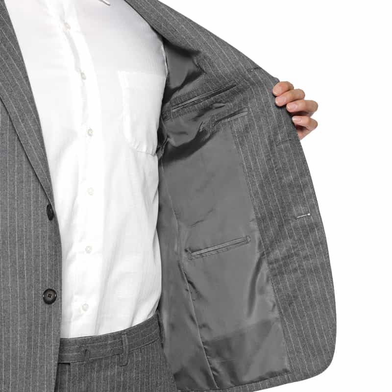 BARNEYS NEW YORK チョークストライプ柄スーツ“MADISON" GRAY