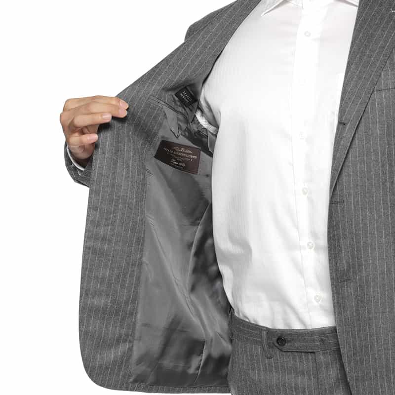 BARNEYS NEW YORK チョークストライプ柄スーツ“MADISON" GRAY