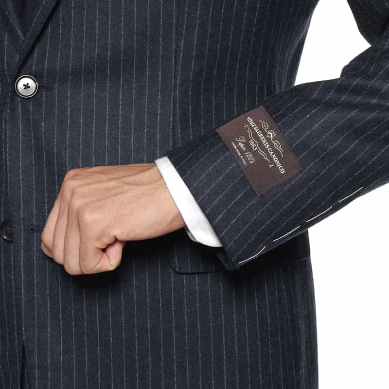 BARNEYS NEW YORK チョークストライプ柄スーツ“MANHATTAN" NAVY