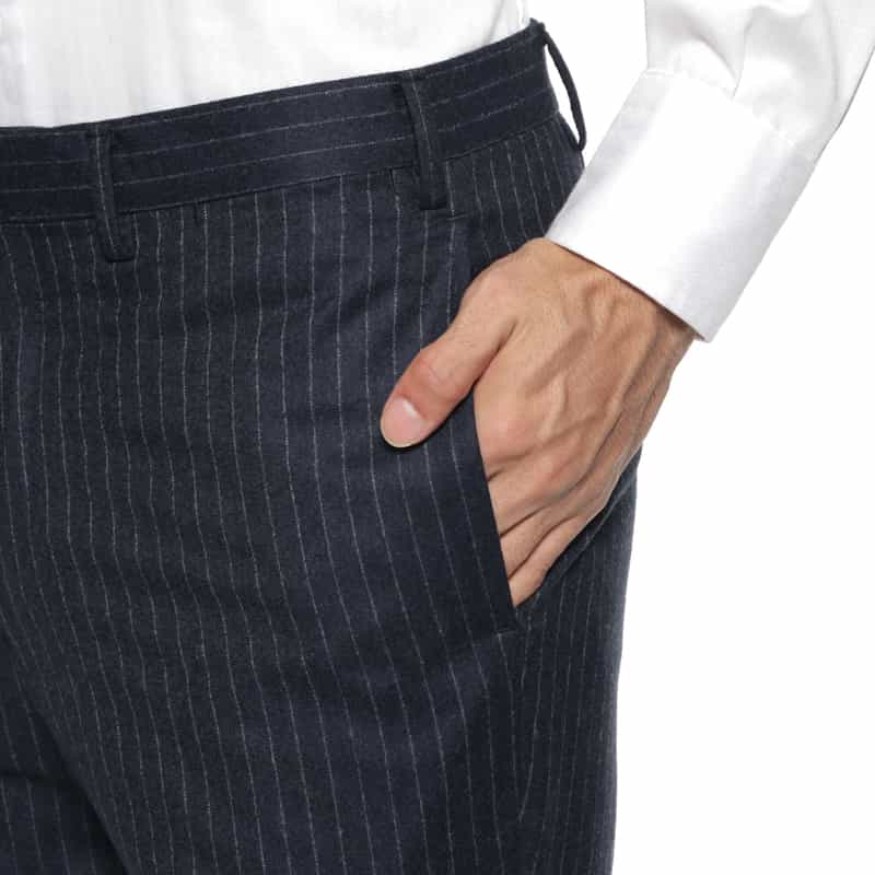 BARNEYS NEW YORK チョークストライプ柄スーツ“MANHATTAN" NAVY