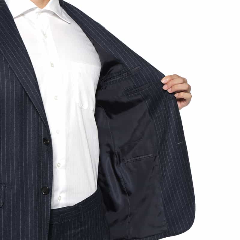 BARNEYS NEW YORK チョークストライプ柄スーツ“MANHATTAN" NAVY