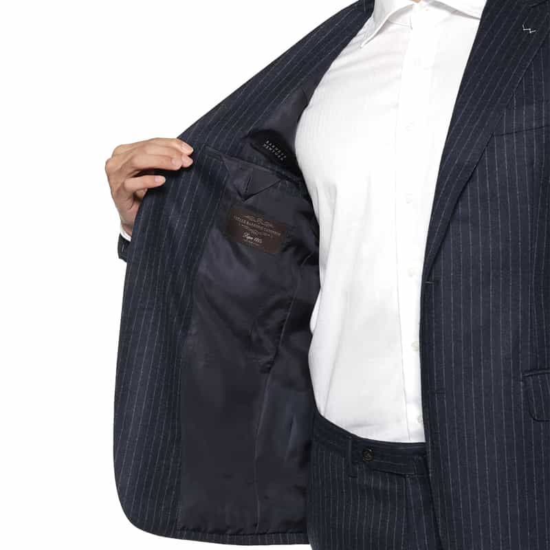 BARNEYS NEW YORK チョークストライプ柄スーツ“MANHATTAN" NAVY