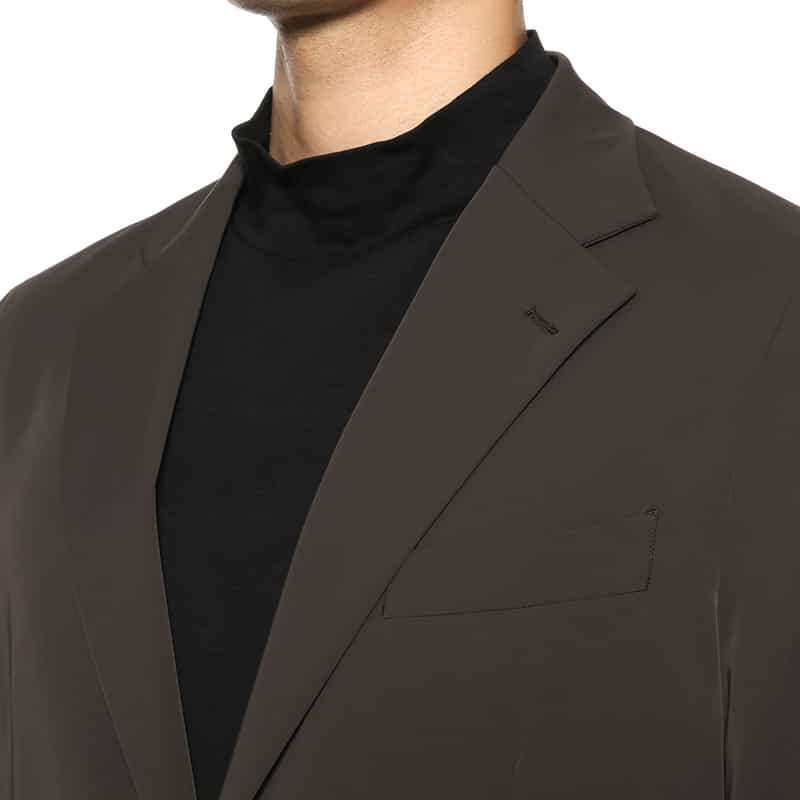 BARNEYS NEW YORK セットアップ ツイル素材イージージャケット BROWN