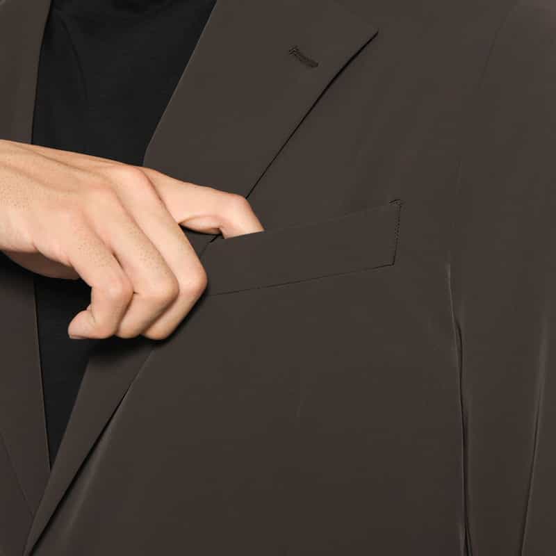 BARNEYS NEW YORK セットアップ ツイル素材イージージャケット BROWN