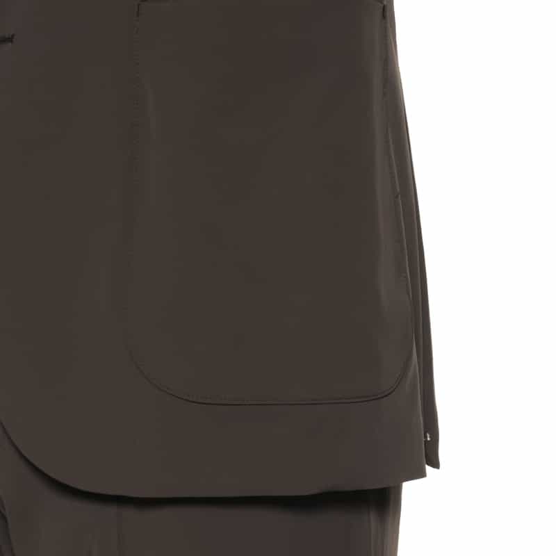 BARNEYS NEW YORK セットアップ ツイル素材イージージャケット BROWN