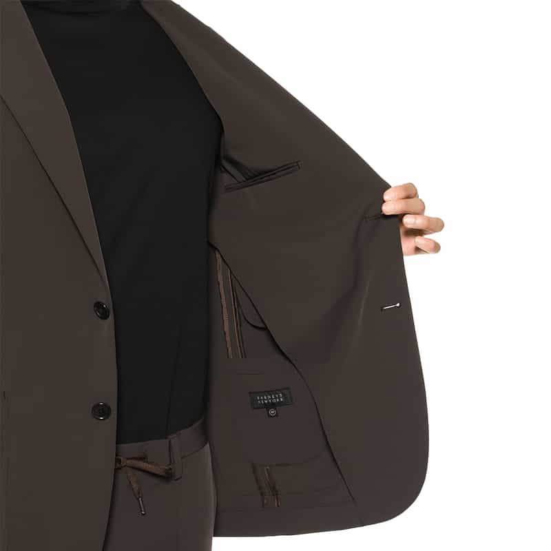 BARNEYS NEW YORK セットアップ ツイル素材イージージャケット BROWN