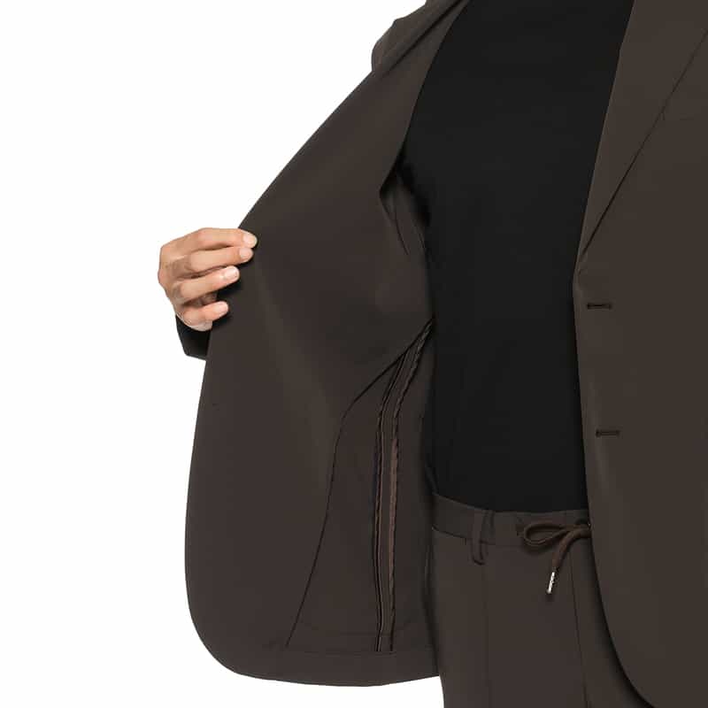 BARNEYS NEW YORK セットアップ ツイル素材イージージャケット BROWN