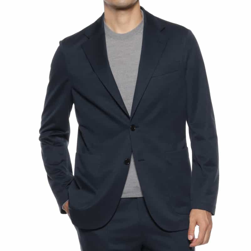 BARNEYS NEW YORK マイクロ千鳥柄ジャケット NAVY