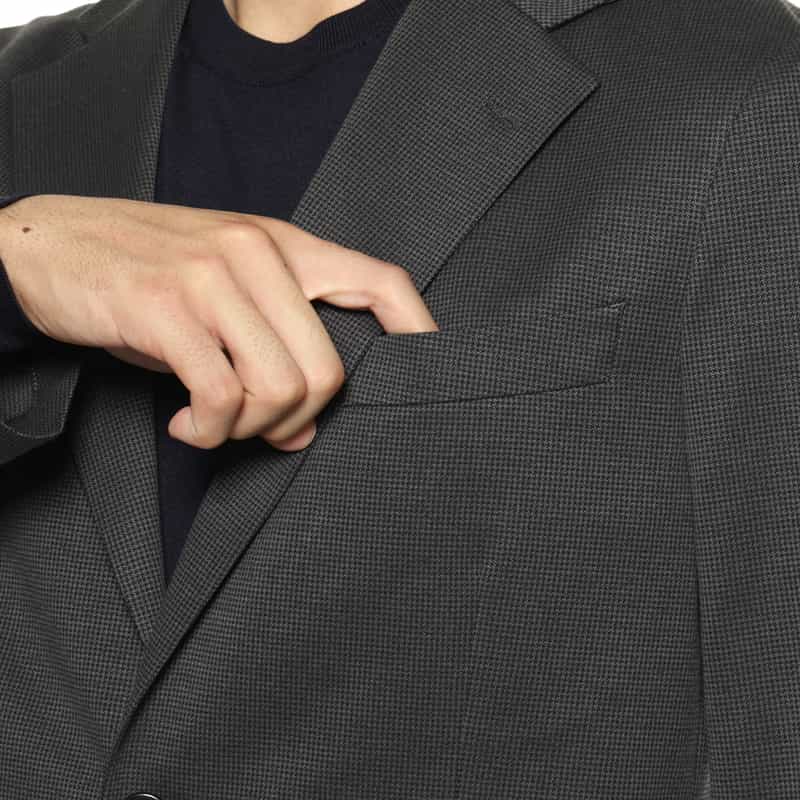 BARNEYS NEW YORK マイクロ千鳥柄ジャケット GRAY