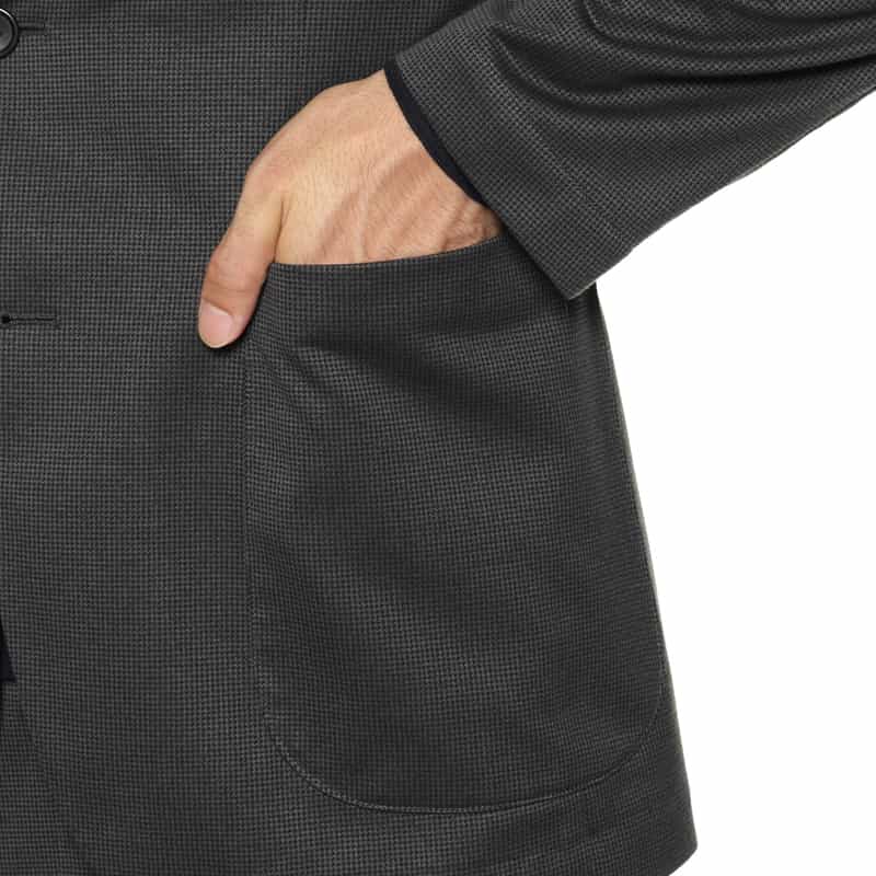 BARNEYS NEW YORK マイクロ千鳥柄ジャケット GRAY