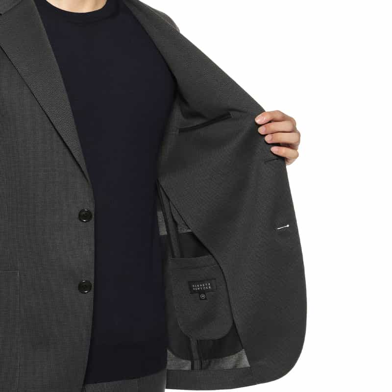 BARNEYS NEW YORK マイクロ千鳥柄ジャケット GRAY
