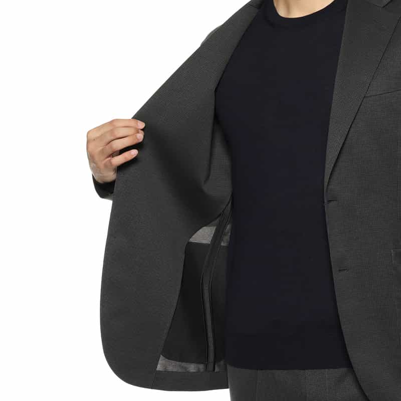 BARNEYS NEW YORK マイクロ千鳥柄ジャケット GRAY