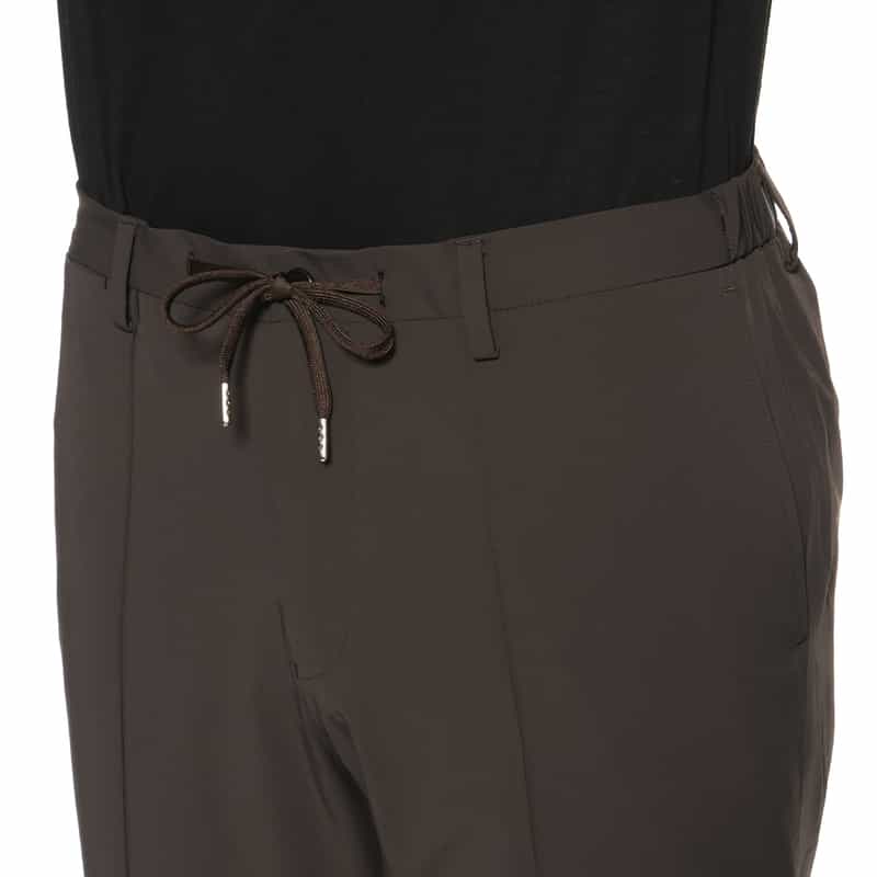 BARNEYS NEW YORK セットアップ ツイル素材イージーパンツ BROWN