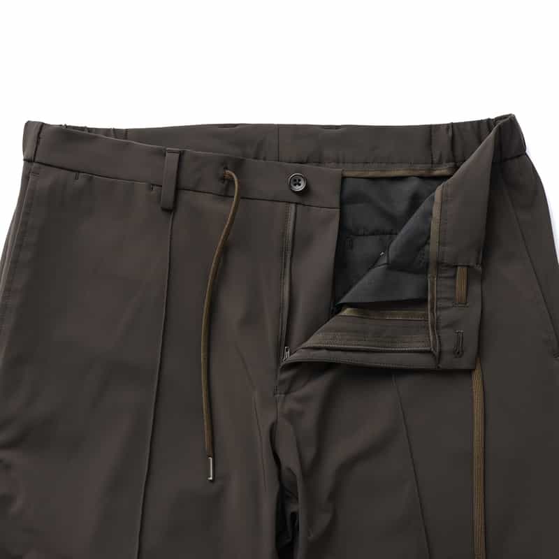 BARNEYS NEW YORK セットアップ ツイル素材イージーパンツ BROWN
