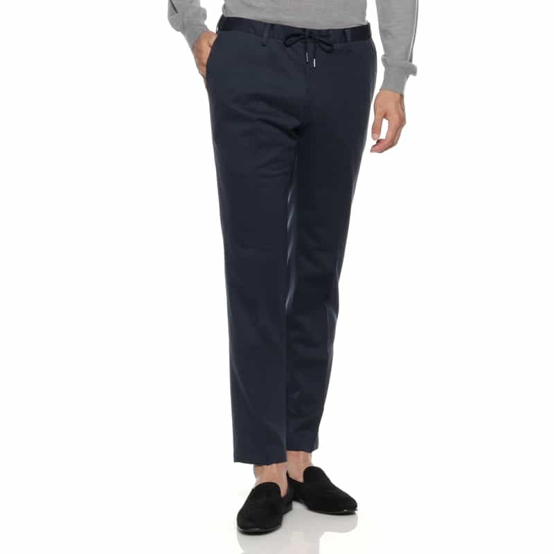 BARNEYS NEW YORK セットアップ マイクロ千鳥柄イージーパンツ NAVY