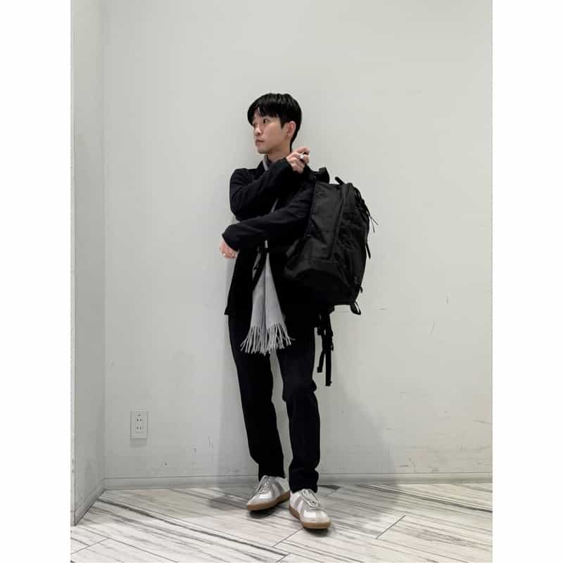 BARNEYS NEW YORK セットアップ マイクロ千鳥柄イージーパンツ NAVY