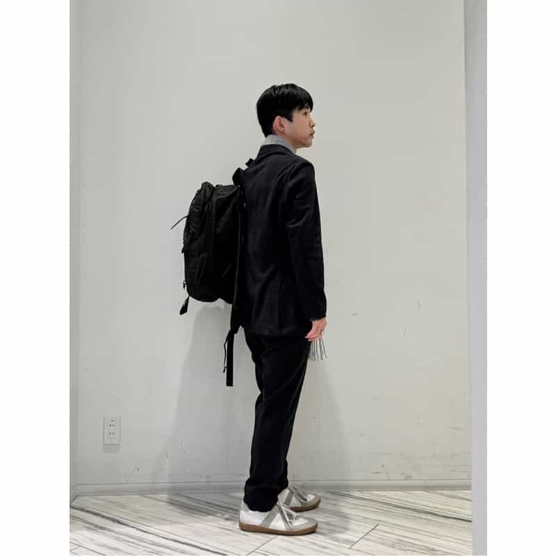 BARNEYS NEW YORK セットアップ マイクロ千鳥柄イージーパンツ NAVY