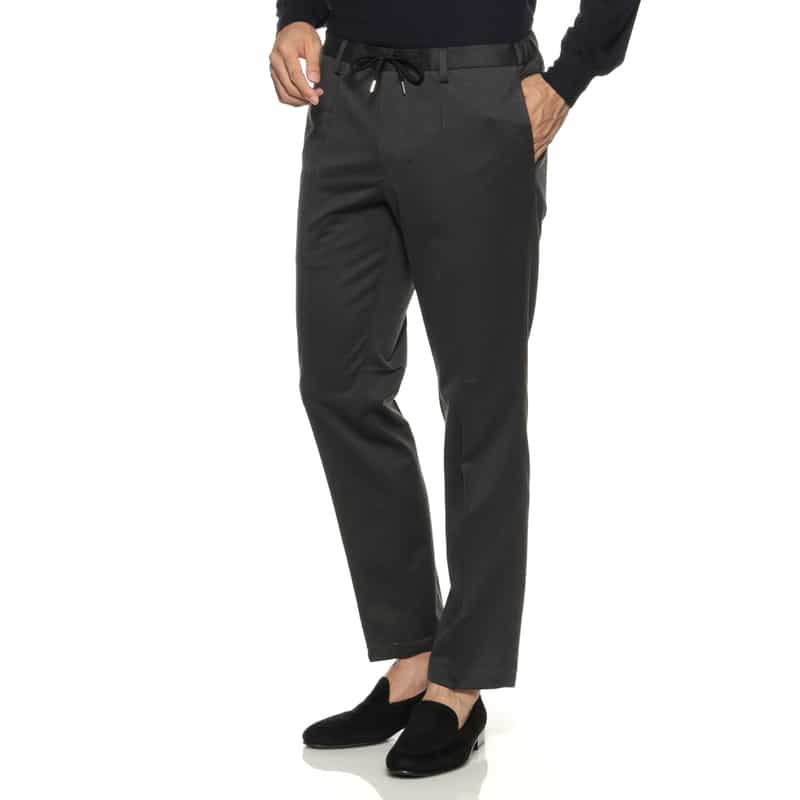 BARNEYS NEW YORK セットアップ マイクロ千鳥柄イージーパンツ GRAY
