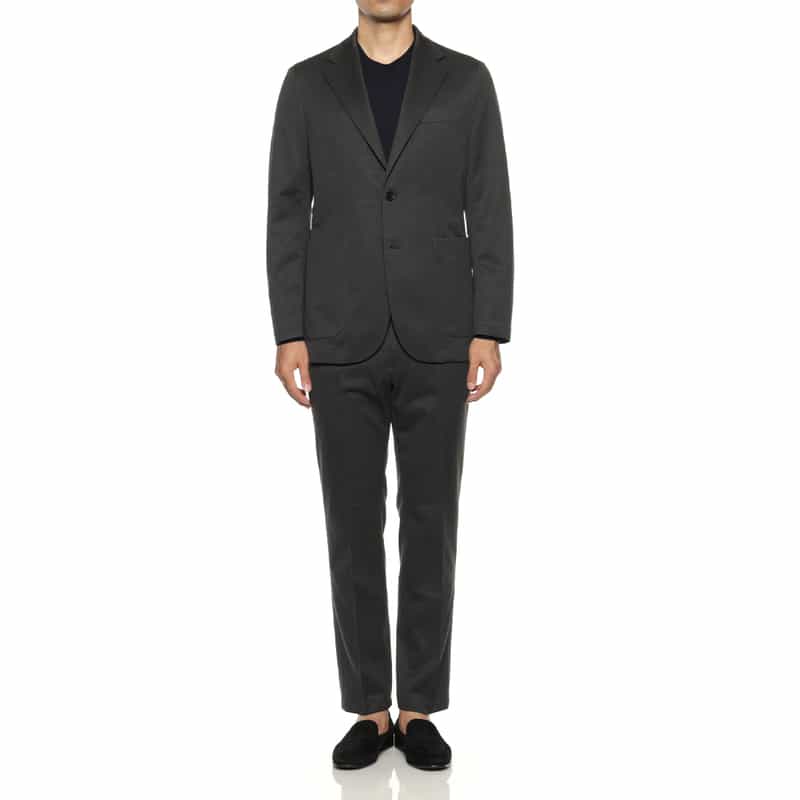 BARNEYS NEW YORK セットアップ マイクロ千鳥柄イージーパンツ GRAY