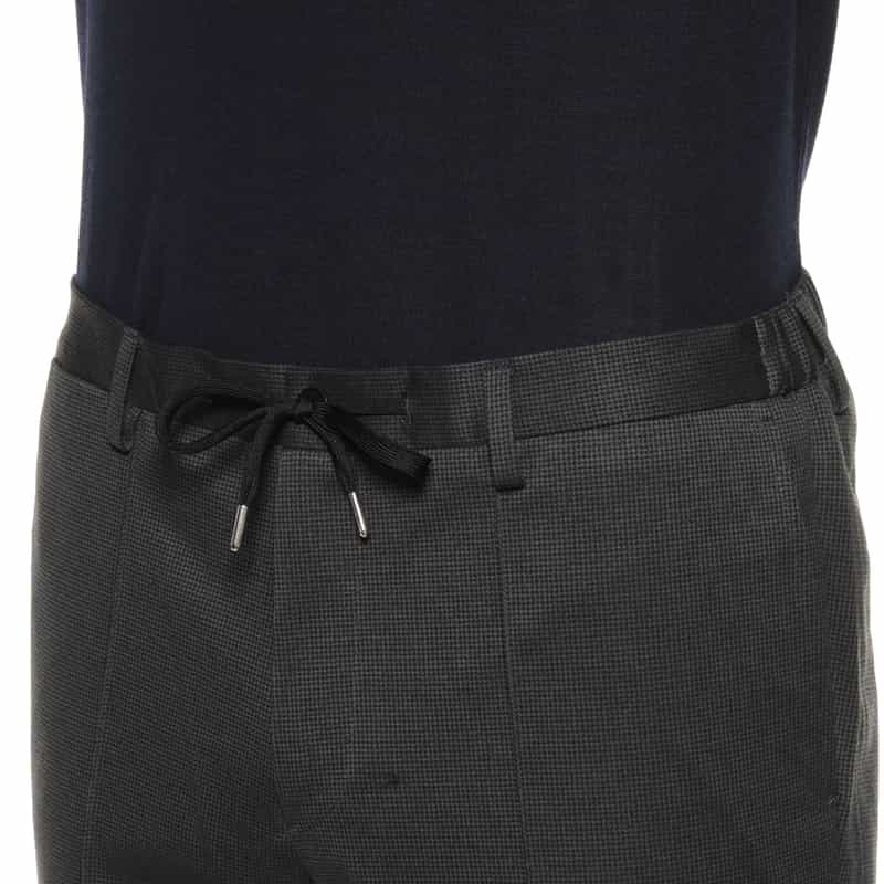 BARNEYS NEW YORK セットアップ マイクロ千鳥柄イージーパンツ GRAY