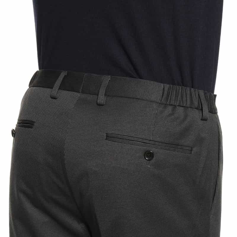 BARNEYS NEW YORK セットアップ マイクロ千鳥柄イージーパンツ GRAY