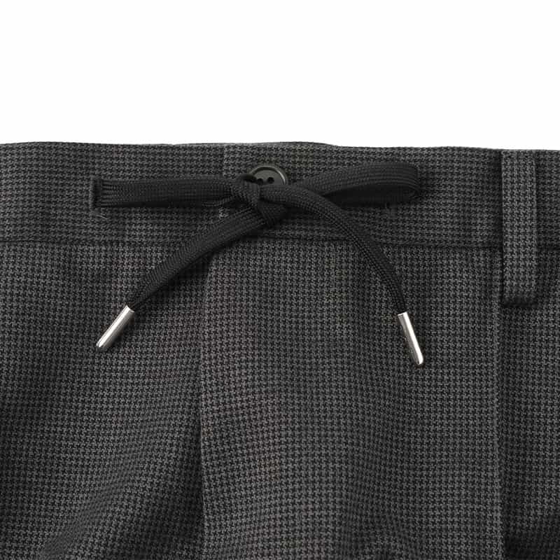 BARNEYS NEW YORK セットアップ マイクロ千鳥柄イージーパンツ GRAY