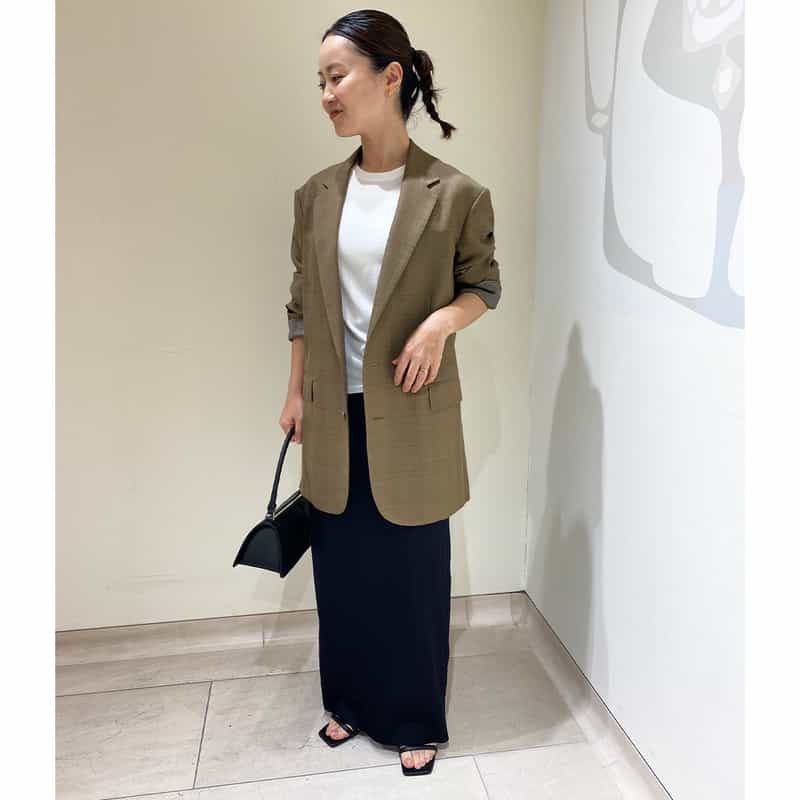 BARNEYS NEW YORK ウォッシャブル サイドギャザーアシンメトリーカットソー WHITE