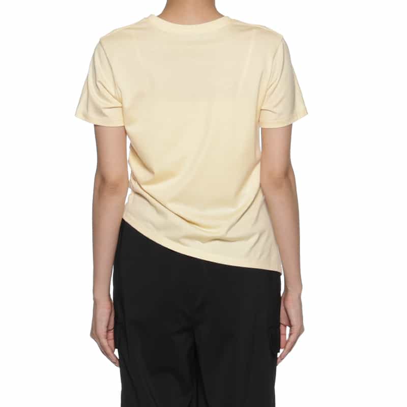 BARNEYS NEW YORK ウォッシャブル サイドギャザーアシンメトリーカットソー YELLOW