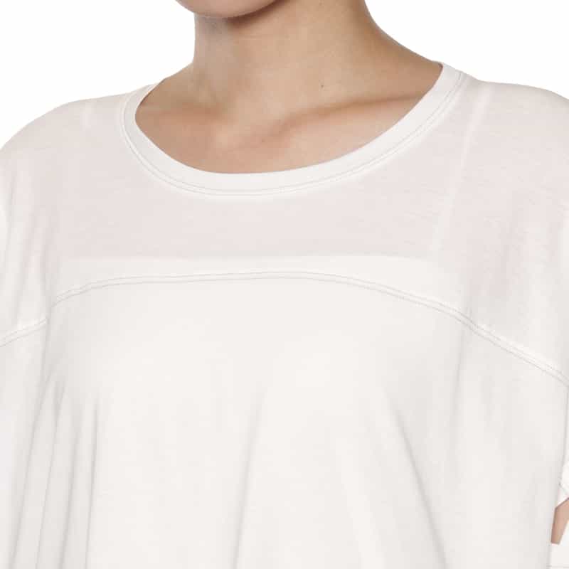 BARNEYS NEW YORK ウォッシャブル サイドスリット入りロングスリーブカットソー WHITE