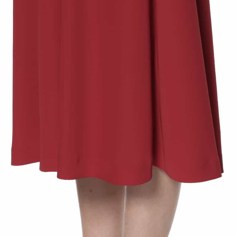 BARNEYS NEW YORK ウォッシャブル フリル付きドレス RED