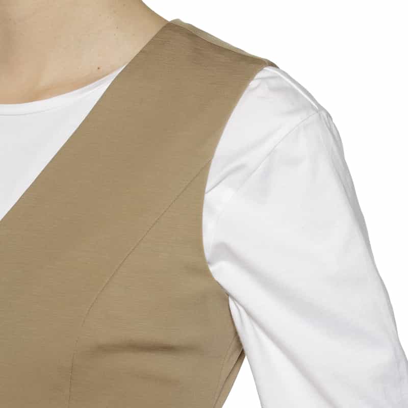 BARNEYS NEW YORK ウォッシャブル フロントジップドレス BEIGE