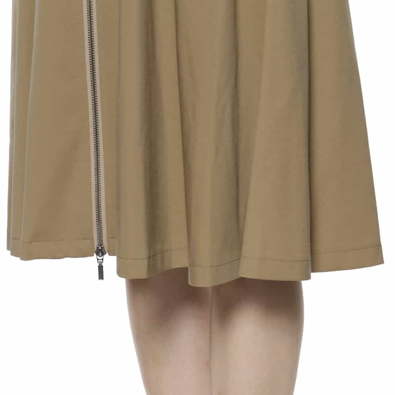 BARNEYS NEW YORK ウォッシャブル フロントジップドレス BEIGE