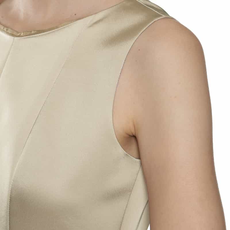 BARNEYS NEW YORK ウォッシャブル フレアドレス BEIGE