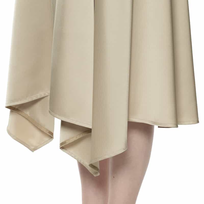 BARNEYS NEW YORK ウォッシャブル フレアドレス BEIGE