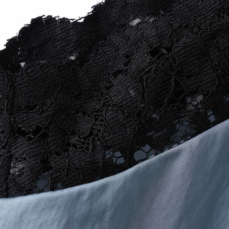 BARNEYS NEW YORK ウォッシャブル デザインヘムキャミソールドレス BLUE