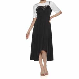 ウォッシャブル デザインヘムキャミソールドレス