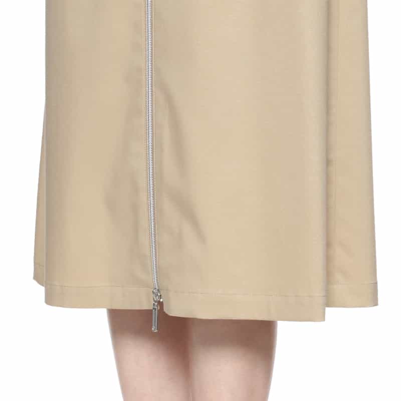 BARNEYS NEW YORK ウォッシャブル ジップアップシャツドレス BEIGE