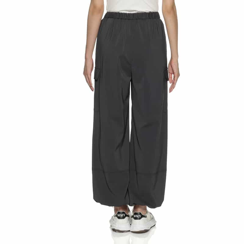 BARNEYS NEW YORK ウォッシャブル ドローストリング バルーンカーゴパンツ GRAY