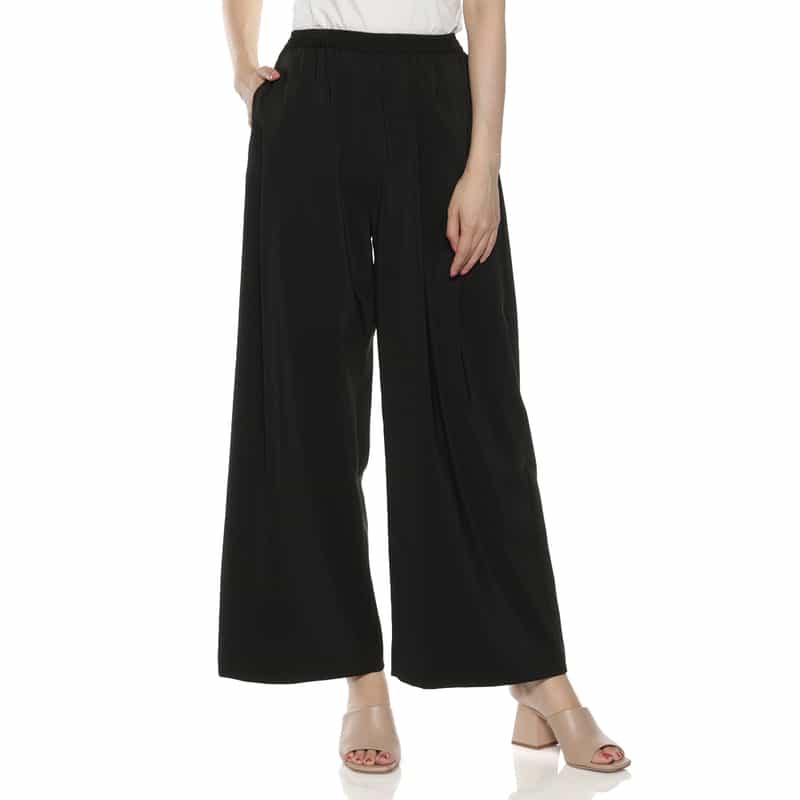 BARNEYS NEW YORK セットアップ ウォッシャブルドローリングワイドパンツ BLACK