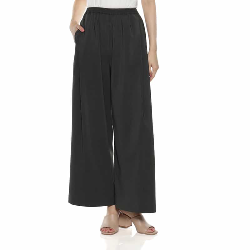 BARNEYS NEW YORK セットアップ ウォッシャブルドローリングワイドパンツ GRAY