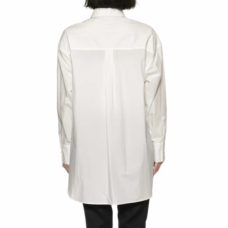 BARNEYS NEW YORK ウォッシャブル 2WAYシャツ WHITE