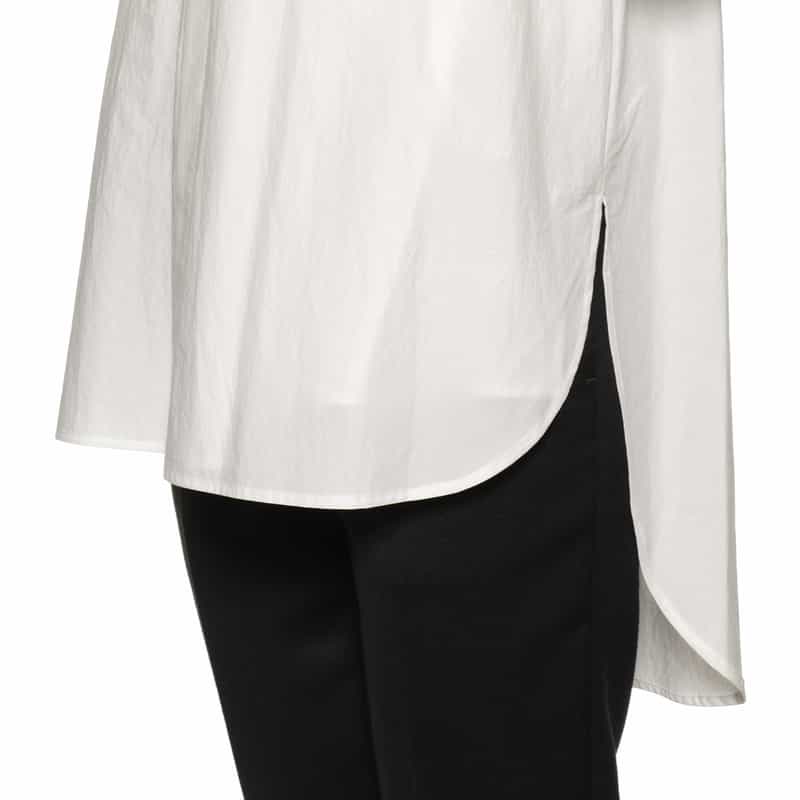 BARNEYS NEW YORK ウォッシャブル 2WAYシャツ WHITE