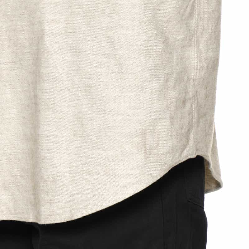 BARNEYS NEW YORK フランネル素材オーバーフィットカジュアルシャツ BEIGE