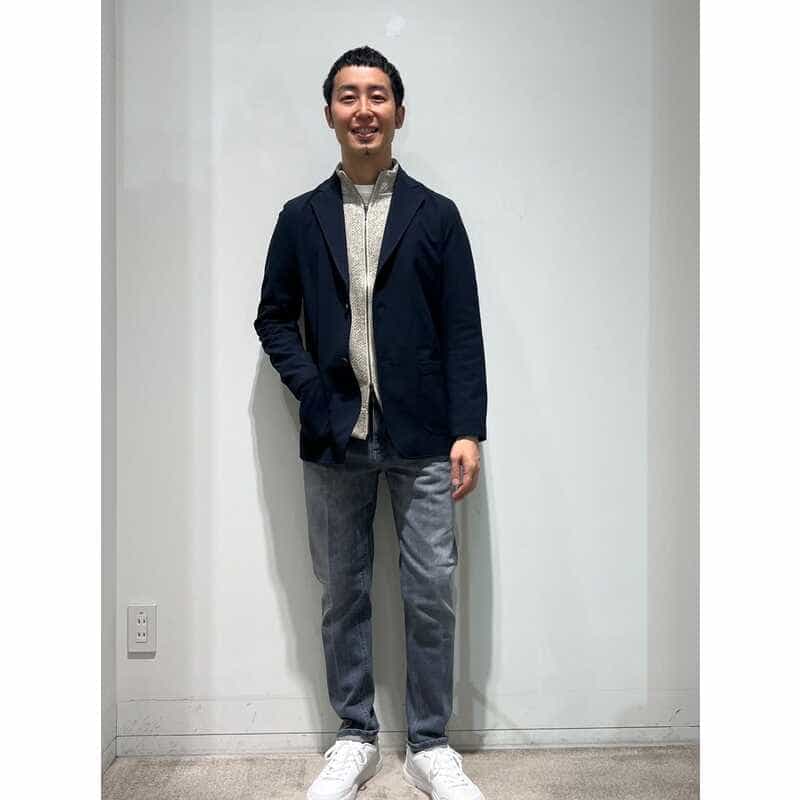 BARNEYS NEW YORK セットアップ イージージャケット NAVY