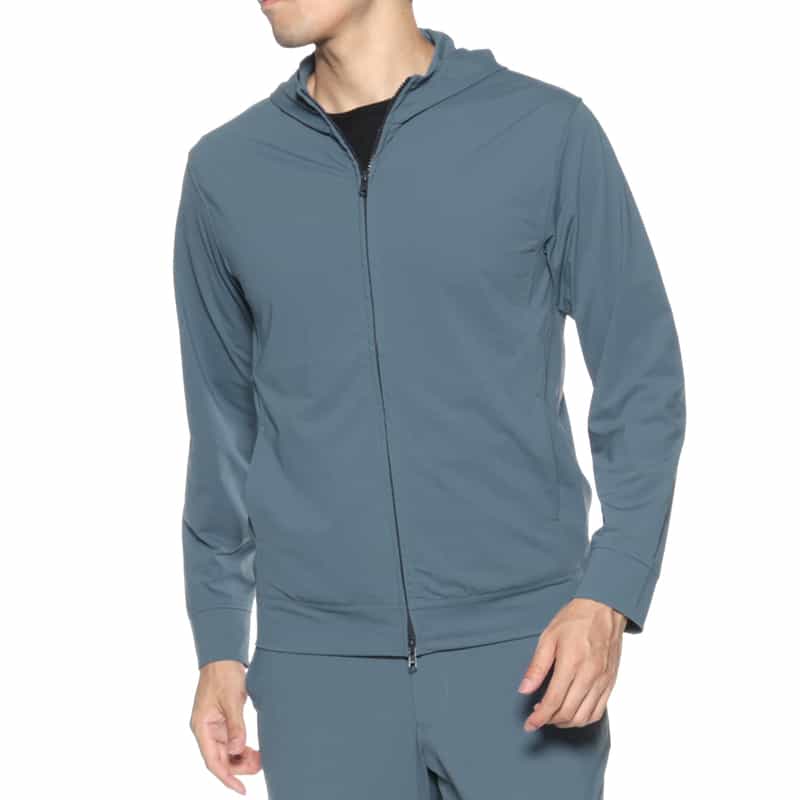 BARNEYS NEW YORK ウォッシャブル セットアップ ジップアップパーカー BLUE